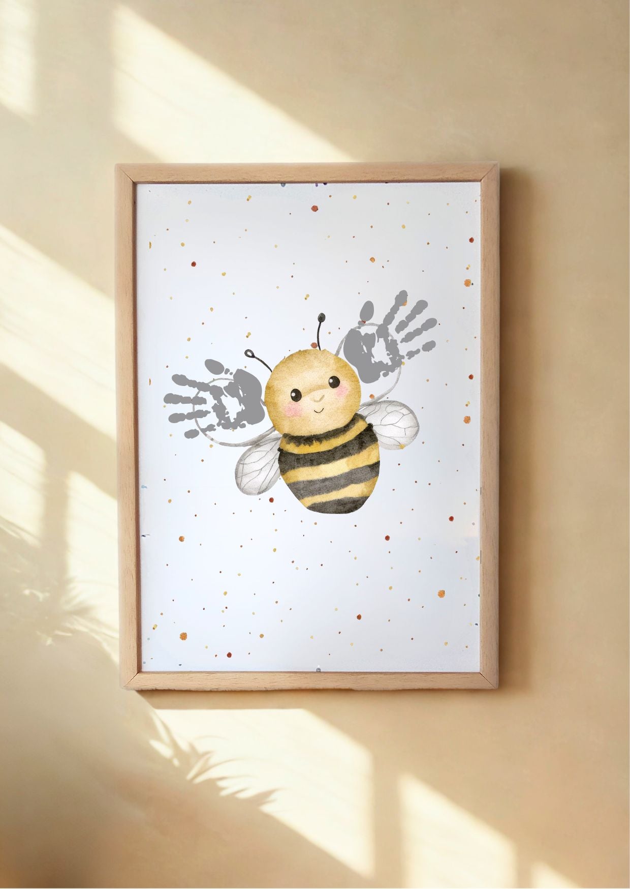 Bee Baby Handprint Keepsake | Personalised Nursery Print