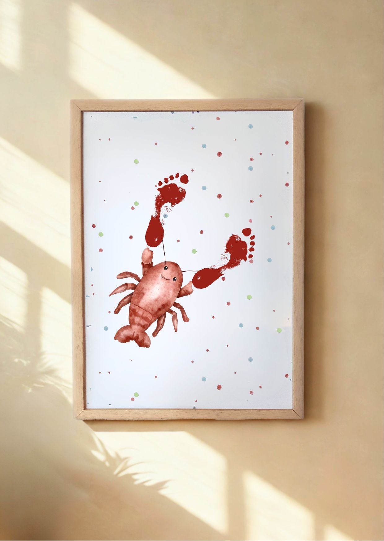 Yabby Baby Footprint Keepsake | Personalised Nursery Print