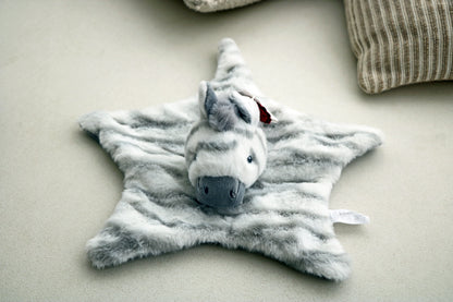 Keeleco Cuddle Zebra Blanket Comforter Baby Zebra Soft Toy Plush on white background