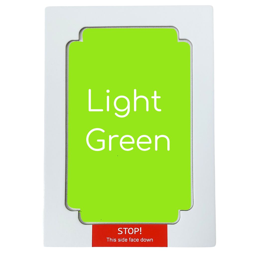 Mess free baby handprint and footprint ink pad, light green sample colour swatch