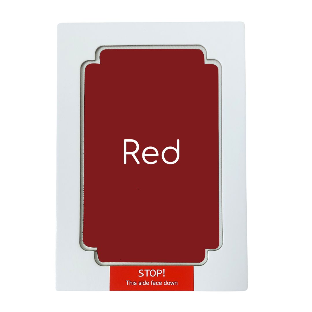 Mess free baby handprint ink pad red colour sample swatch 