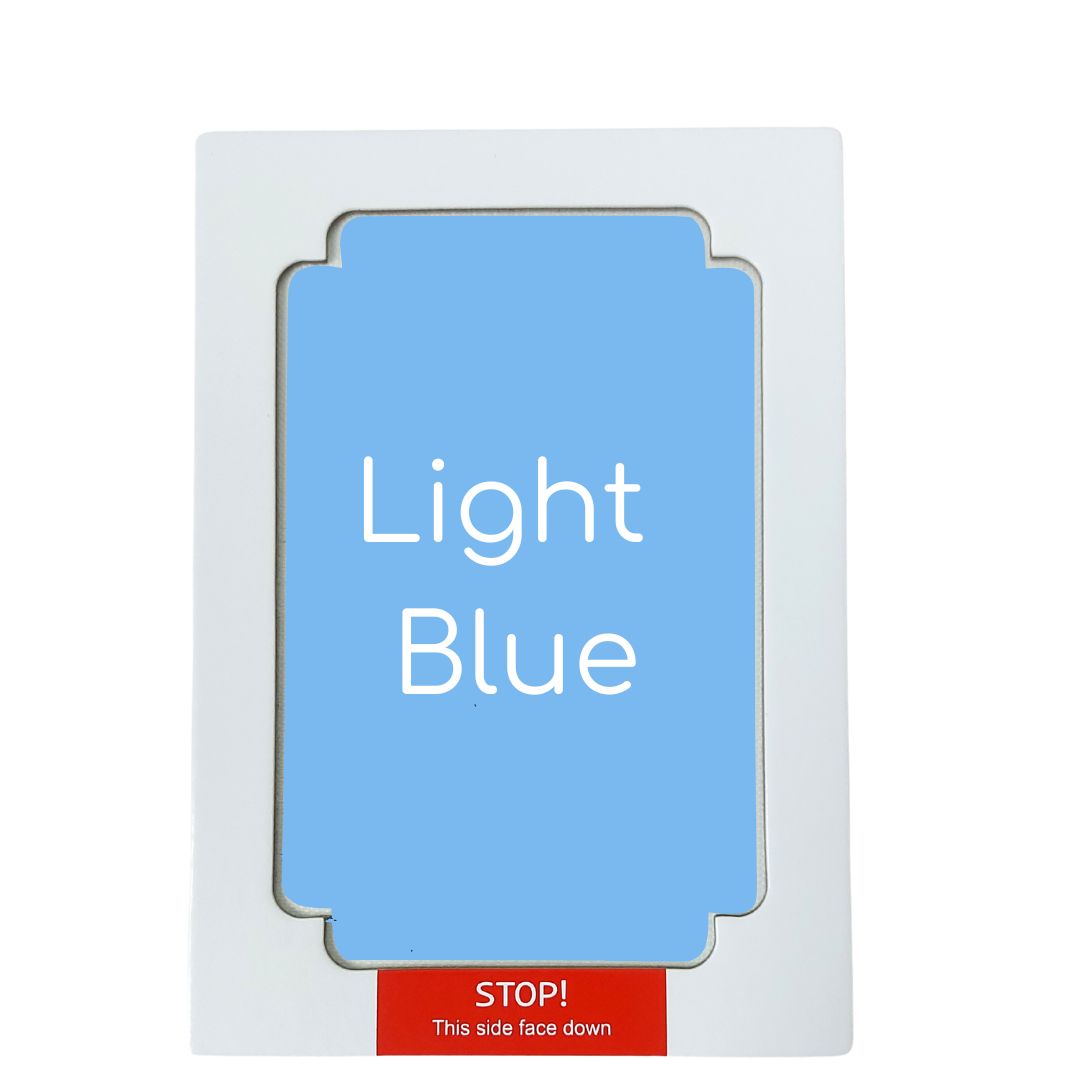 mess free baby footprint ink pad light blue colour swatch sample
