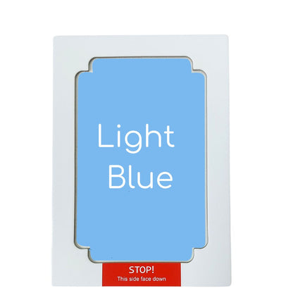 mess free baby footprint ink pad light blue colour swatch sample