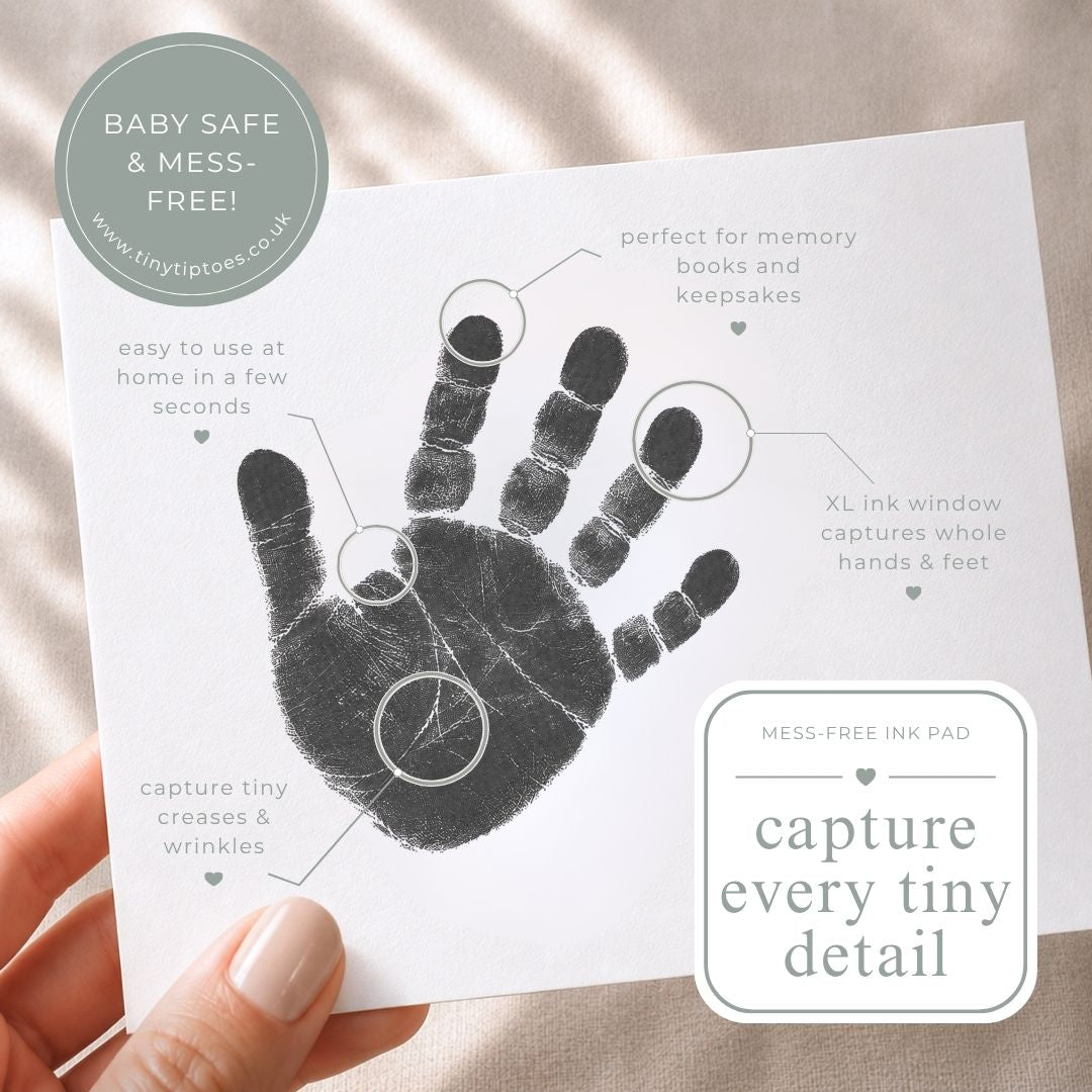 Baby Hand & Footprint Ink Pad (Clean Touch, Mess Free) – LARGE