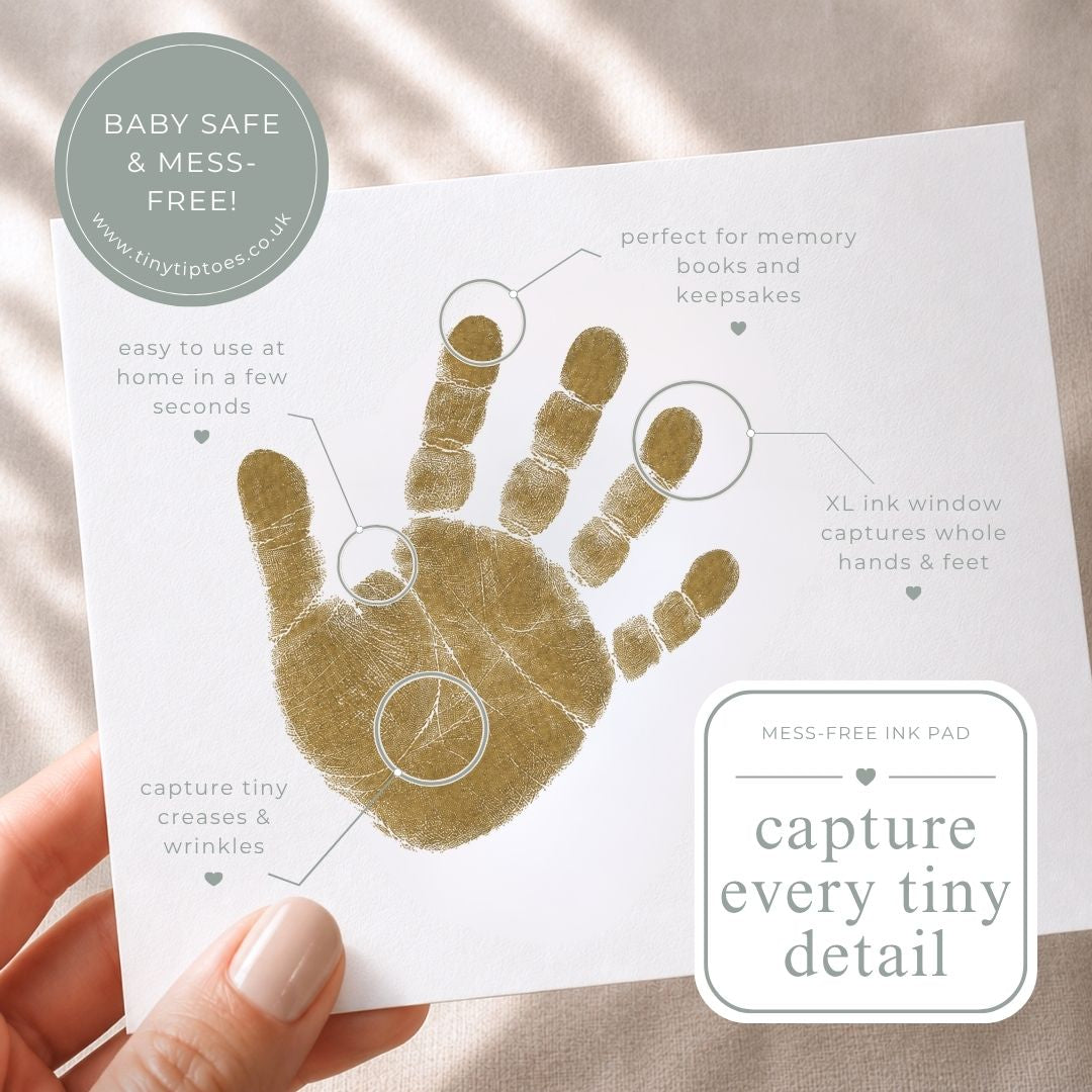 Baby Hand & Footprint Ink Pad (Clean Touch, Mess Free) – LARGE