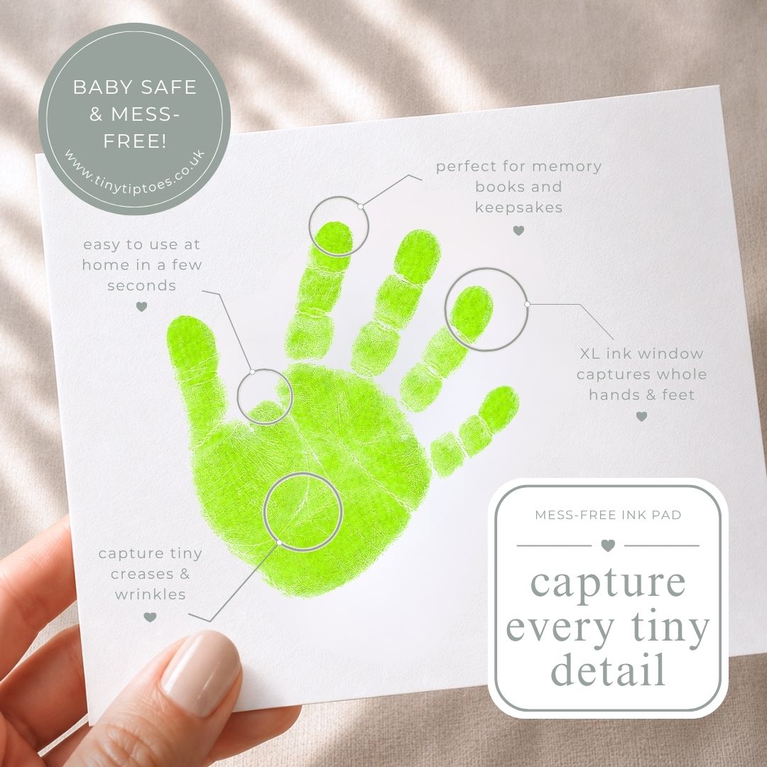 Baby Hand & Footprint Ink Pad (Clean Touch, Mess Free) – LARGE