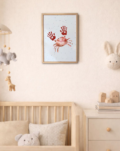 Crab Baby Handprint Keepsake | Personalised Nursery Print