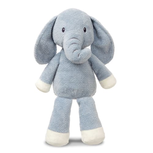Elly Elephant Plush 14" on white background. Newborn baby soft toy plush for babies.