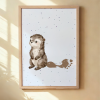 Baby Footprint Keepsake Print (Otter) - A4