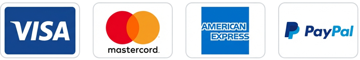Accepted payment methods Mastercard and American Express – secure checkout payment options