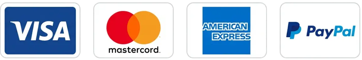 Accepted payment methods Mastercard and American Express – secure checkout payment options