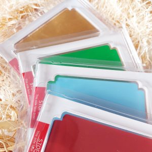 Little Paws Big Memories ABC Animals Clean touch ink pads, mess free. Shown in brown, green, blue and red. Large ink pads for baby hand and footprints. Newborn baby gift idea.