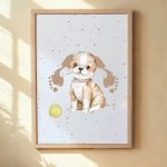 Baby Footprint Keepsake Print (Dog) - A4