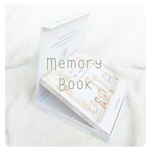 Baby memory book with handprint and footprint keepsake pages