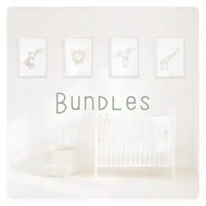 Baby gift bundles with memory book, keepsake prints and ink pads